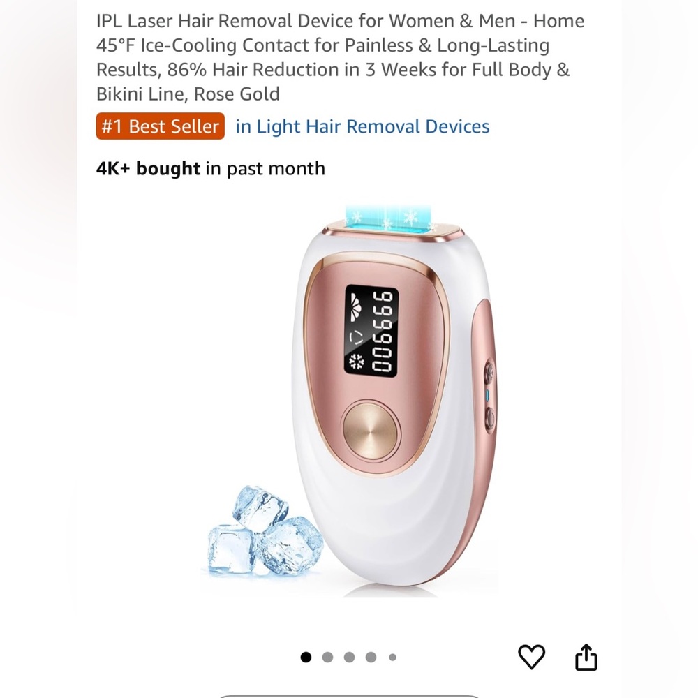 Rose Gold Hair Removal Device